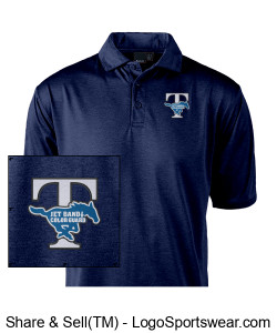 Spirit Gear "JET Band and Color Guard" logo mens' performance polo Design Zoom